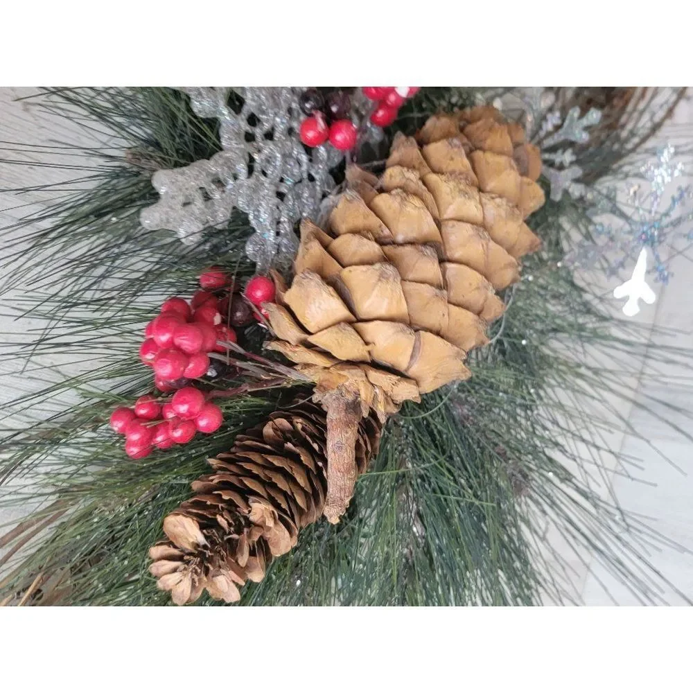 Enchanted Forest hanging‎ unique wreath Pinecone pine tree froth home decor